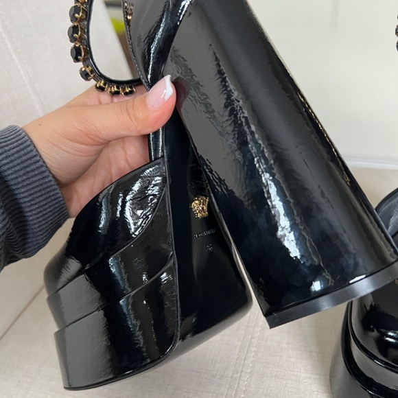 Versace Black Platform Heels - Picture 9 of 11